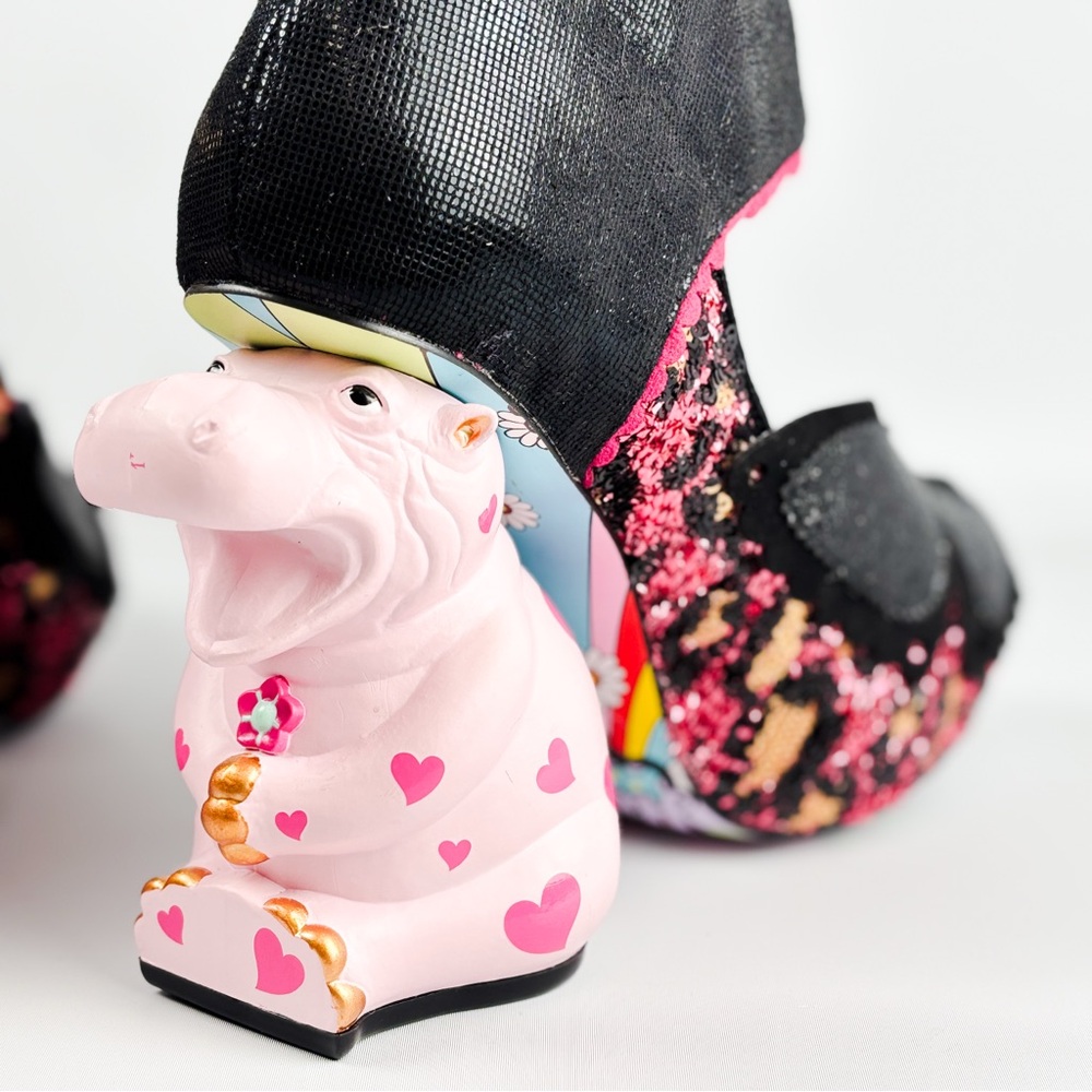 Irregular Choice So Hippo Heels – Size 38 / UK 5 – Pink Hippo Character Heel - Picture 8 of 9